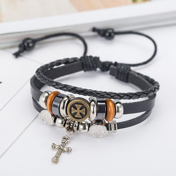Retro Alloy Cross Bracelet Personality Men And Women - Image 3