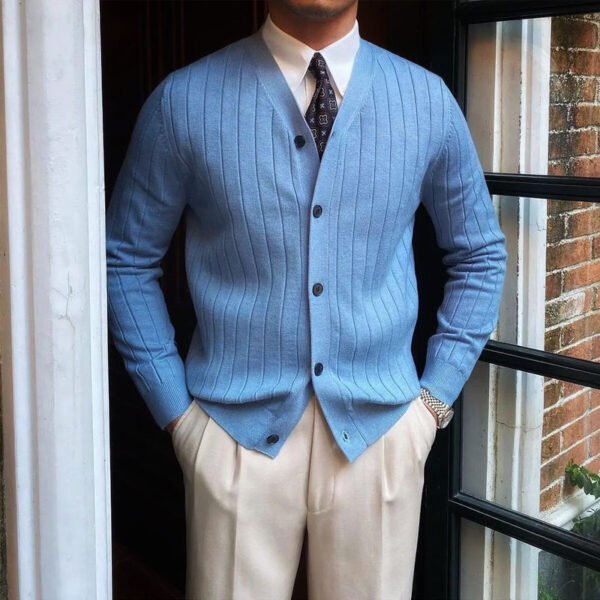Autumn And Winter Knitting Cardigan Men - Image 6