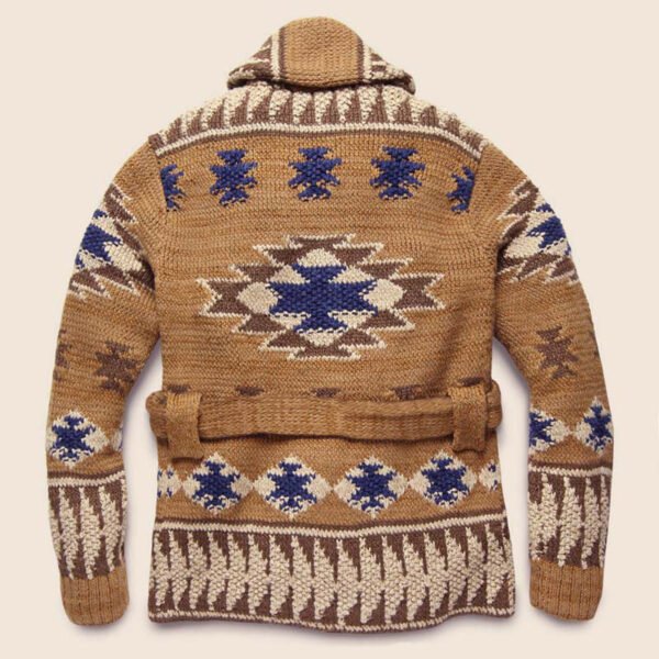 Men's Heavy Industry Brocade Sweater Autumn And Winter Thickening Cardigan Lace-up - Image 6