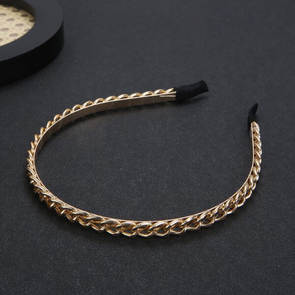 Thick Chain Hair-hoop Women's Metal Hair Band Handmade Winding Headdress Exquisite Hair Accessories Wholesale - Image 8