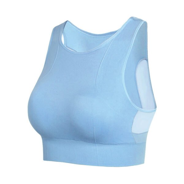 No Underwire Mesh Beauty Back Double-decker Sports Bra - Image 3