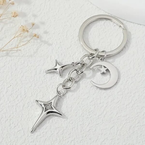Alloy Star Hollow Keychain Ornaments Couple Men's And Women's Bags Pendant - Image 8