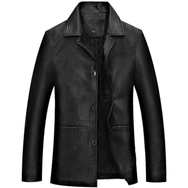 Autumn New Young And Middle-aged Leather Jacket - Image 8