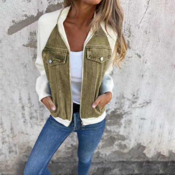 Fashion Denim Patchwork Jacket - Image 6