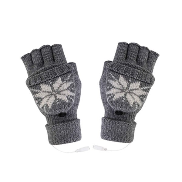 USB Electric Heating Keep Warm And Emit Heat Knitted Hat Scarf Gloves - Image 8
