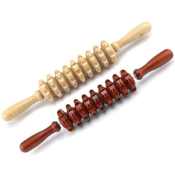 Wood-Massage-Stick Roller Trigger-Point-Recovery-Tool Muscle-Relax-Device Back-Leg Neck-Foot - Image 3