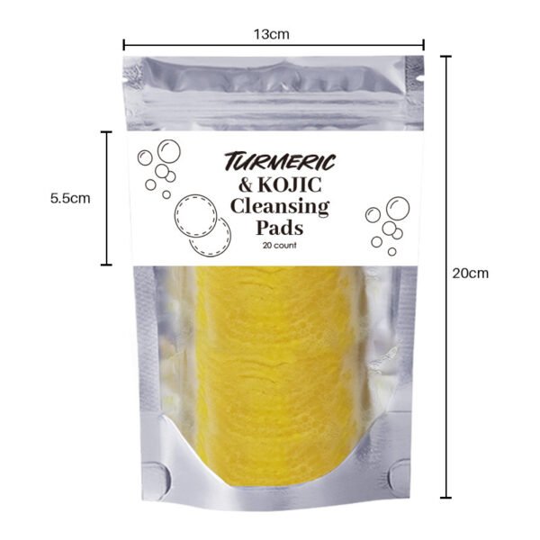 Turmeric Exfoliating Cleansing Pads Compressed Facial Sponges Skin Care Tools For Face Clogged Pores Excess Oil Cleansing - Image 8