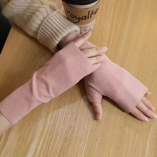 Thermal Gloves Women's Self-heating Dralon Fingerless Gloves - Image 7