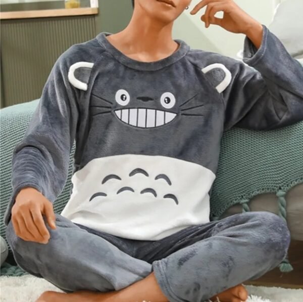 Coral Velvet Thickened Plus Velvet Cartoon Men's Pajamas - Image 6