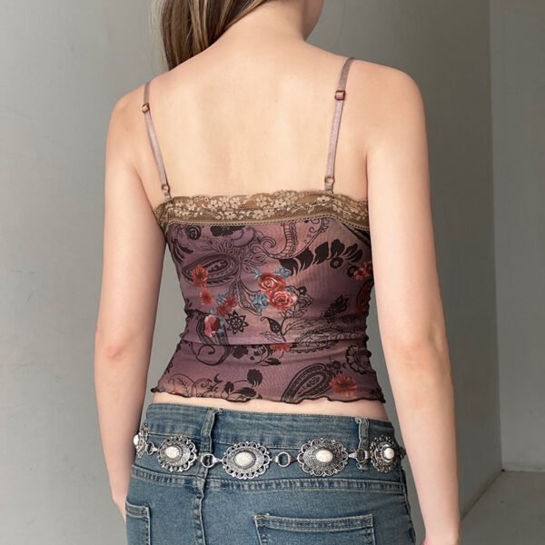 American Retro Flower Print Camisole - Image 3