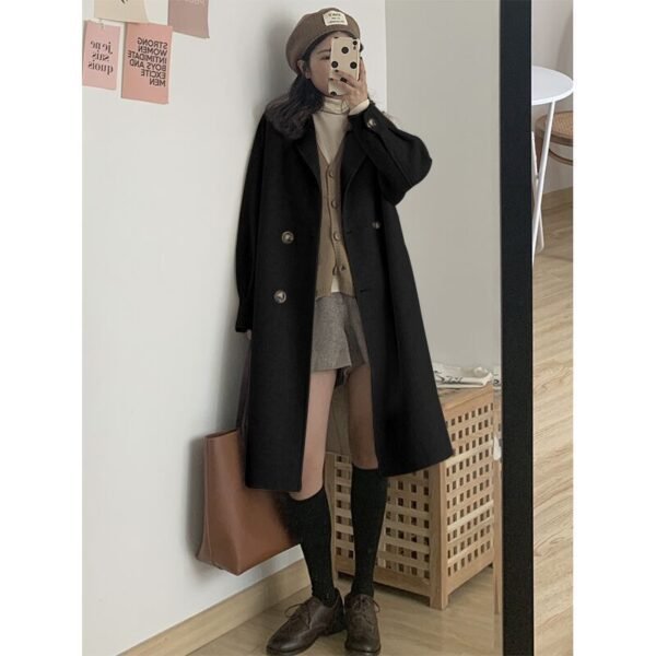 Mid-length Woolen Trench - Image 9