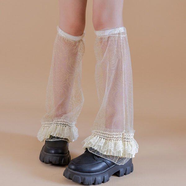 Y2g Millennium Hot Girl Bronzing Black Speaker Width Leg Warmer Calf Socks - Image 2