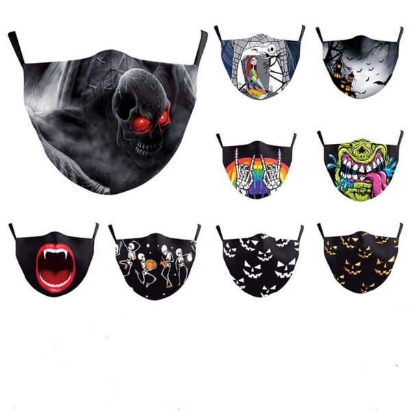 Milk Silk Double-layer Halloween Digital Printing Mask - Image 2