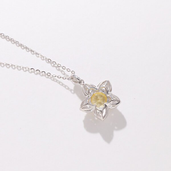 Ice Flower Cut Necklace Light Luxury All-matching Graceful Yellow Diamond Five-pointed Star - Image 4