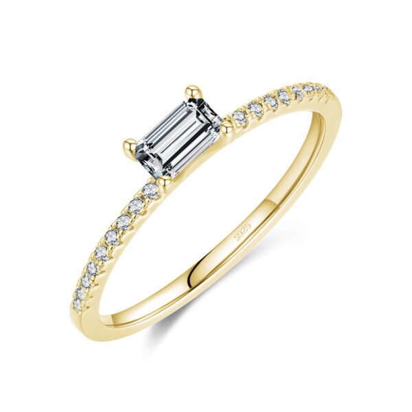 S925 Sterling Silver All-Match Simple Korean Trendy Micro-Inlaid Index Finger Ring Fashion Jewelry - Image 6