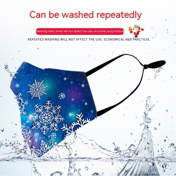 Christmas Snowflake Digital Printing Double-layer Dust Mask - Image 2