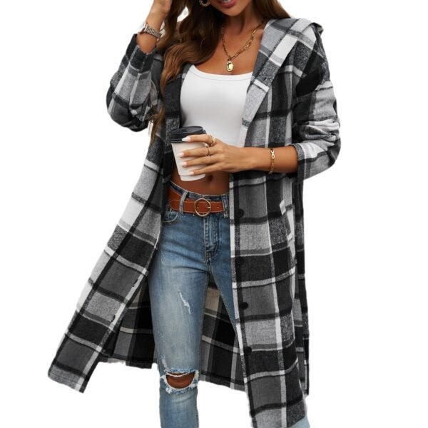 Contrast-Color Hooded Jacket - Image 5