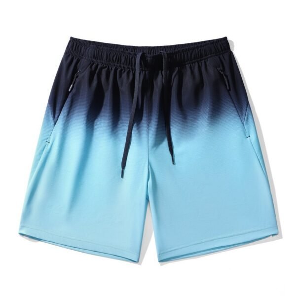 Summer Thin Ice Silk Shorts Men's Gradient Sports Beach Pants - Image 4