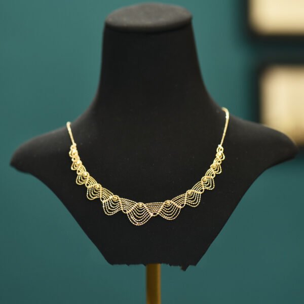 Women's Fashion 18k Gold Lace Necklace - Image 5