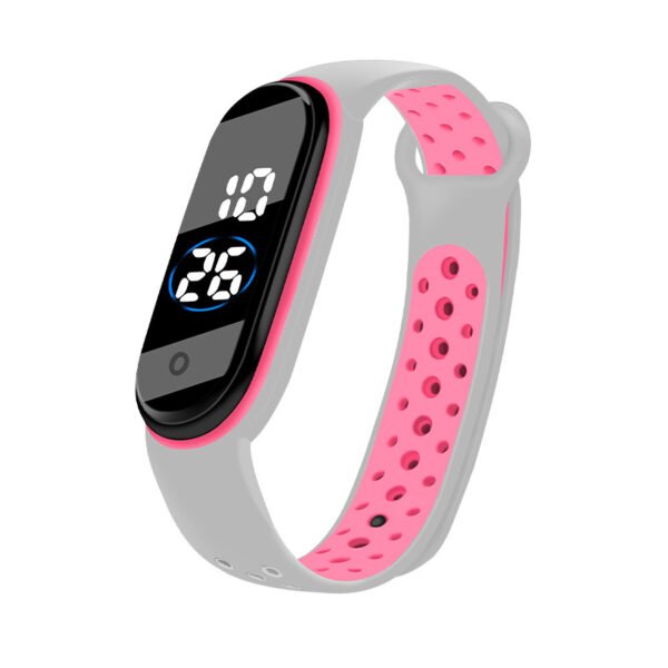 Two-color Band Electronic Watch Youth Sports Watch Boy Swimming Waterproof Led Student Watch - Image 2