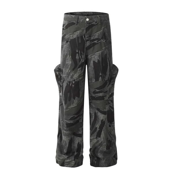 Graffiti Camouflage Straight Jeans For Men And Women - Image 2
