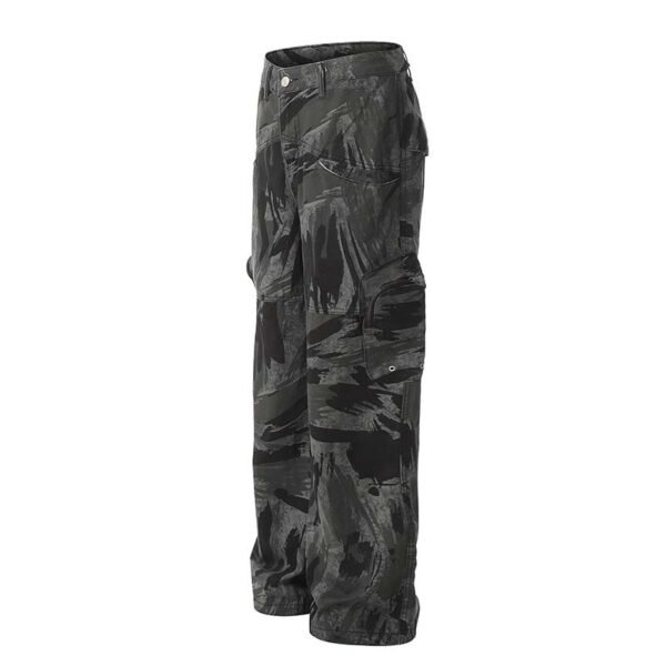 Graffiti Camouflage Straight Jeans For Men And Women - Image 3