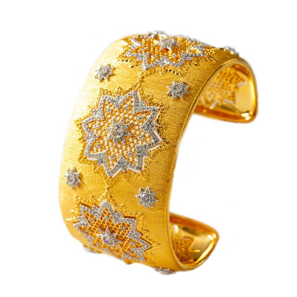 S925 Silver Gold-plated Zirconium Hollow Fine To Retro And Elegant - Image 4