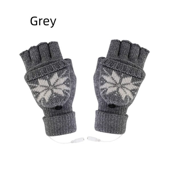 USB Electric Heating Keep Warm And Emit Heat Knitted Hat Scarf Gloves - Image 9
