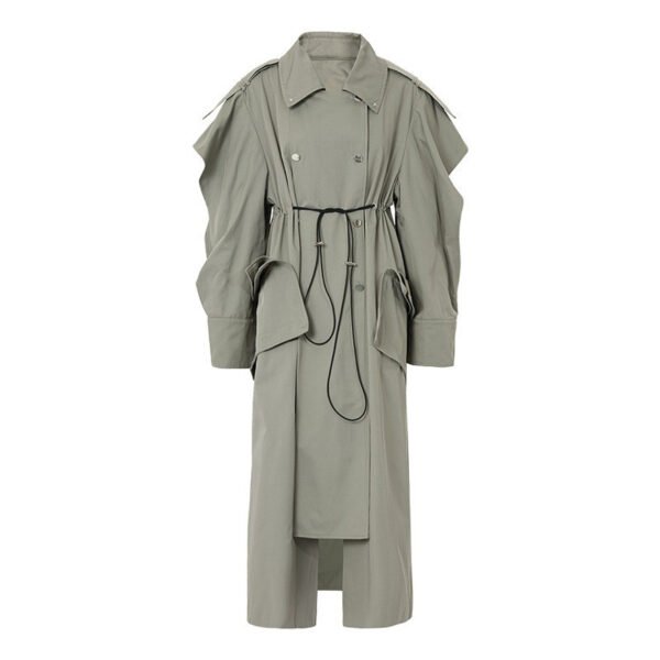 Elastic And Waisted Profile Trench - Image 4