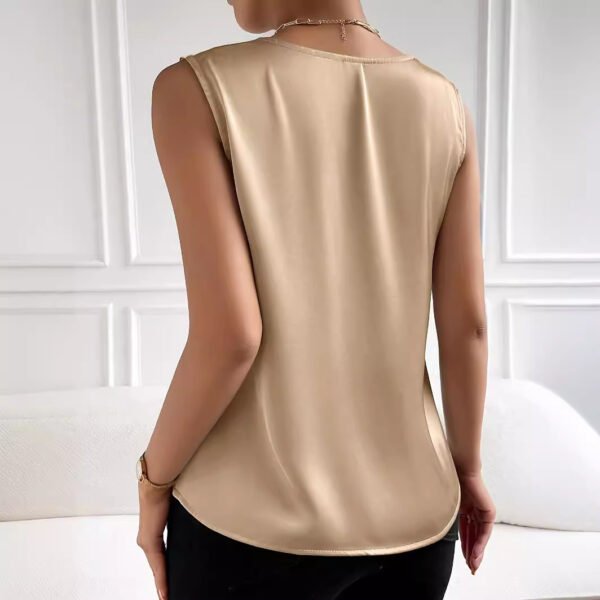 Women's Satin Temperament Commute Vest Bottoming Top - Image 3
