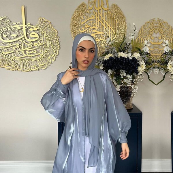 Six-color Middle East Arabic Cardigan Lace-up Bow Robe - Image 5