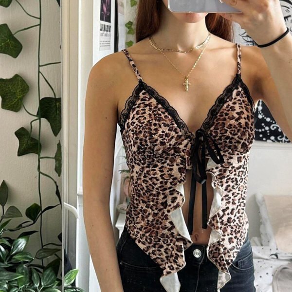European And American Hot Girl Sexy Leopard Print Small Sling - Image 2