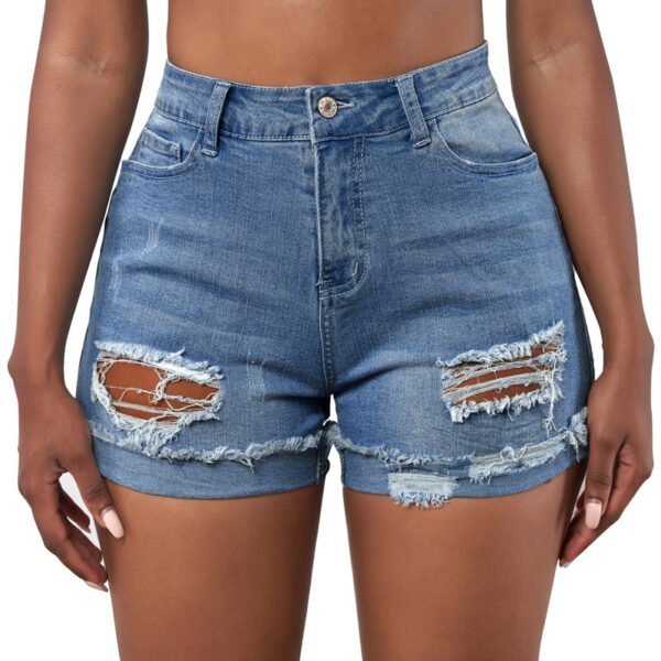 Women's Summer New Washed And Frayed Casual All-matching Shorts - Image 7