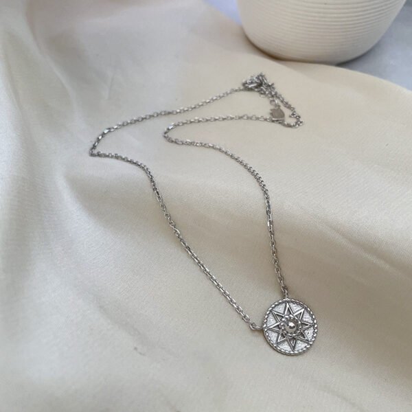 Japanese And Korean S925 Sterling Silver Six-pointed Star Necklace Female Niche - Image 2