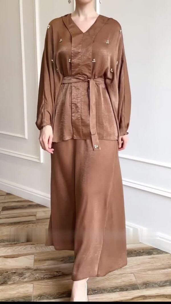Lace-up Waist Fishtail Sheath Suit - Image 9