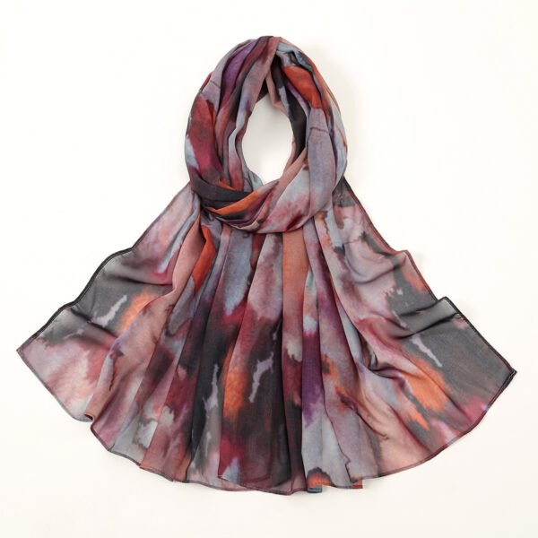 High-grade Watercolor Digital Printing Autumn And Summer Sun Protection Scarf Shawl - Image 6