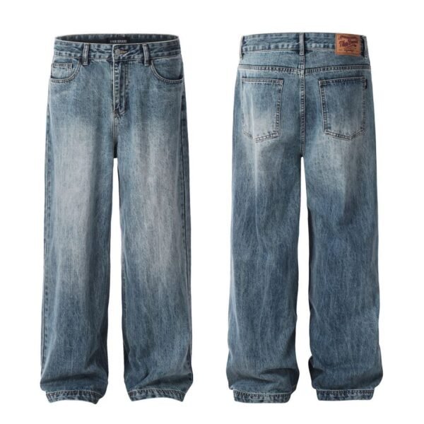 American Jeans Loose Wide Washed Blue - Image 5
