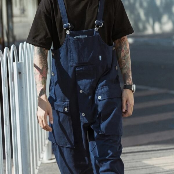 Casual Suspenders Pants Men's Business Shirt Trousers Workwear For Workers Loose Suspenders - Image 4