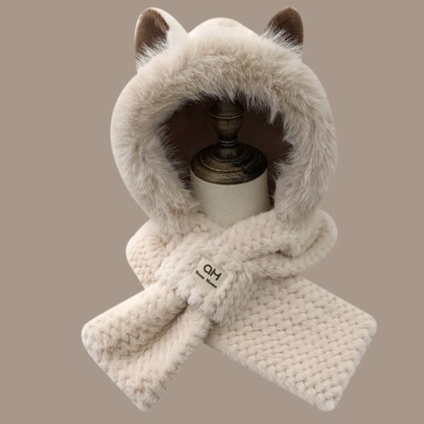 Autumn And Winter Cute Furry Fox Ear Hat - Image 7