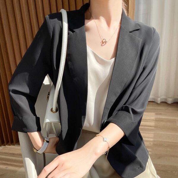 Leisure Thin Suit Cropped Coat Top - Image 3