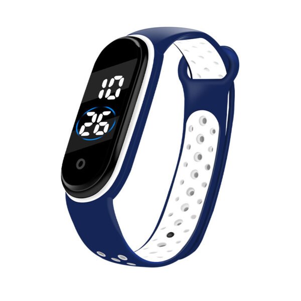 Two-color Band Electronic Watch Youth Sports Watch Boy Swimming Waterproof Led Student Watch - Image 6