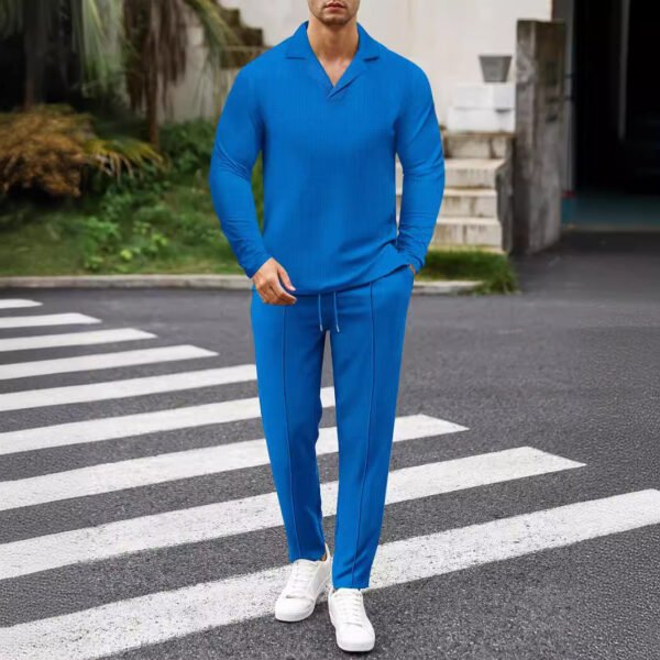 Autumn And Winter New Men's Solid Color Suit - Image 6