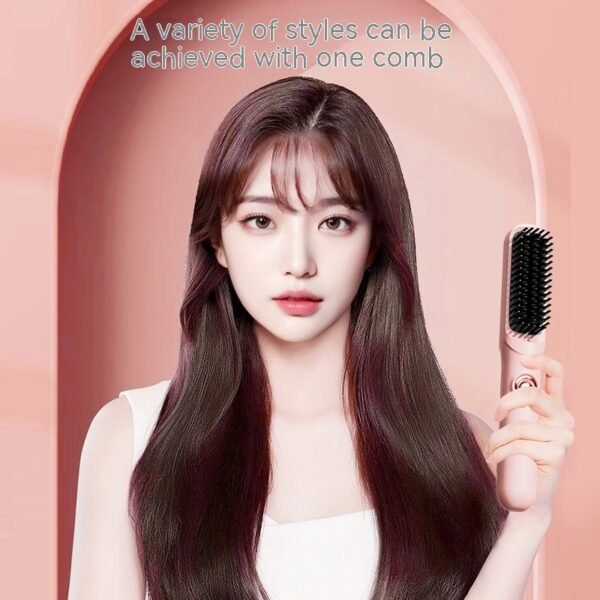 Wireless Straight Comb Anion Does Not Hurt Hair Portable Hair Curler And Straightener Dual-use - Image 2