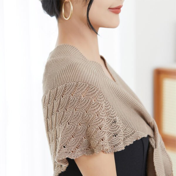 Ice Silk Shawl Outer Match Women's Cloak Neck Protection Scarf - Image 4