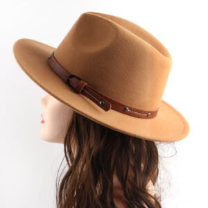 Flat Top Jazz Top Hat Men And Women British Woolen Hat