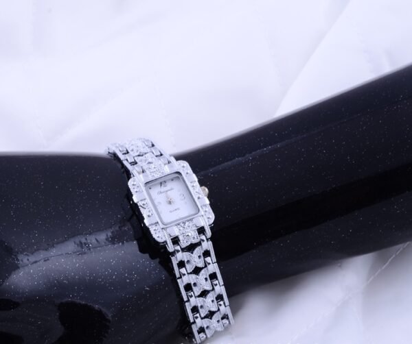 Roman style watch square diamond-studded steel watch 68 movement watch - Image 4