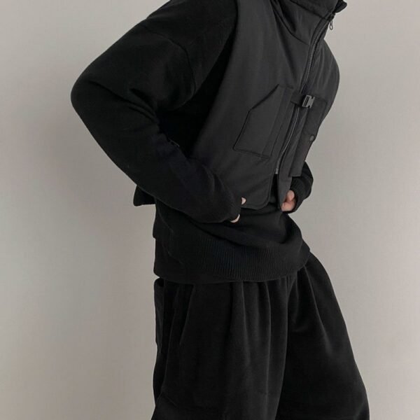 Korean Style Loose Casual Waistcoat Jacket - Image 4