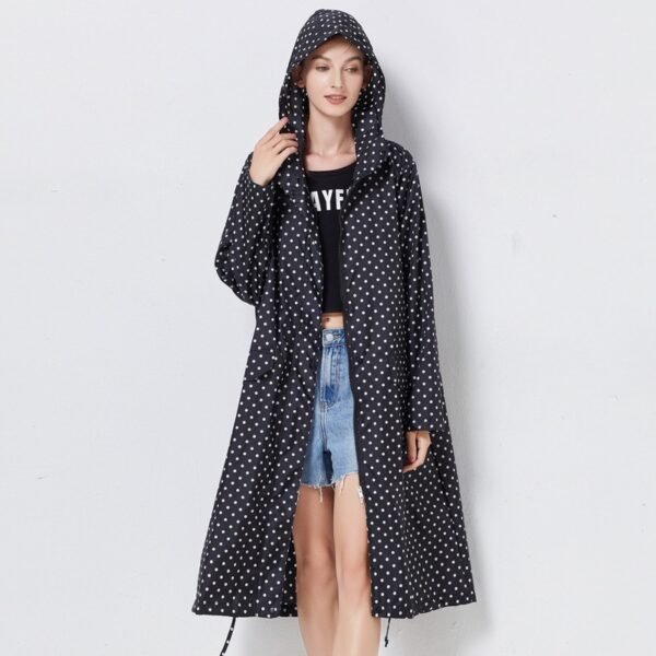Raincoat Mid-length Windproof Outdoor Poncho Tide - Image 3