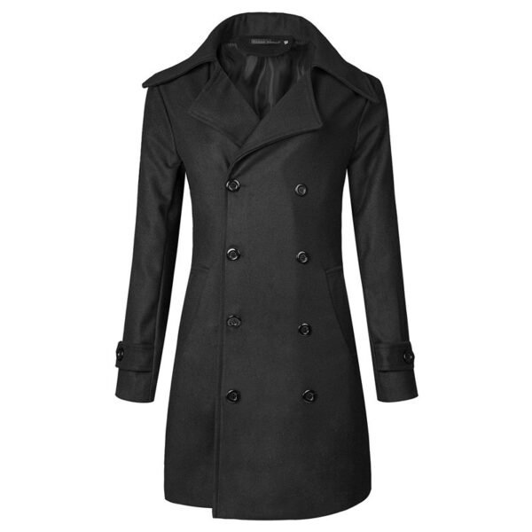 Double Breasted Mid-length Trench Coat Plus Size - Image 2