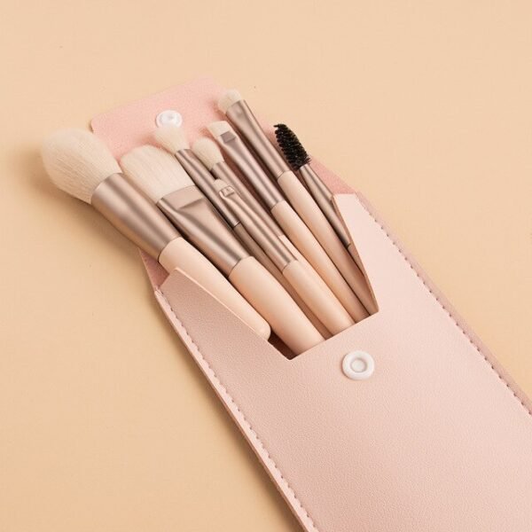 Travel Portable 8 Mini Makeup Brush Beauty Set - Image 2